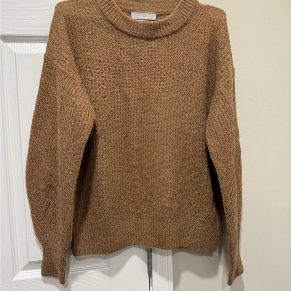 Everlane the Alpaca Crew Neck Sweater in Warm Taupe Sz S - Picture 10 of 13